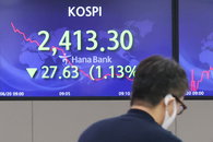 코스피, 외인 매도세에 장 초반 1%대 하락…2,400선도 위협