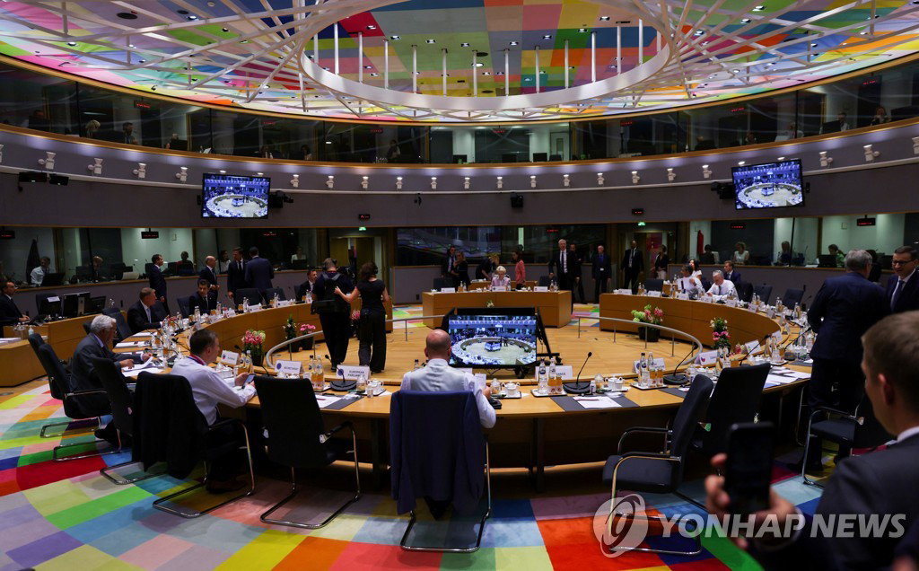 EU 정상회의 [브뤼셀 로이터/ 연합뉴스 제공]