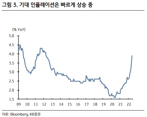 기대인플레이션 수치 