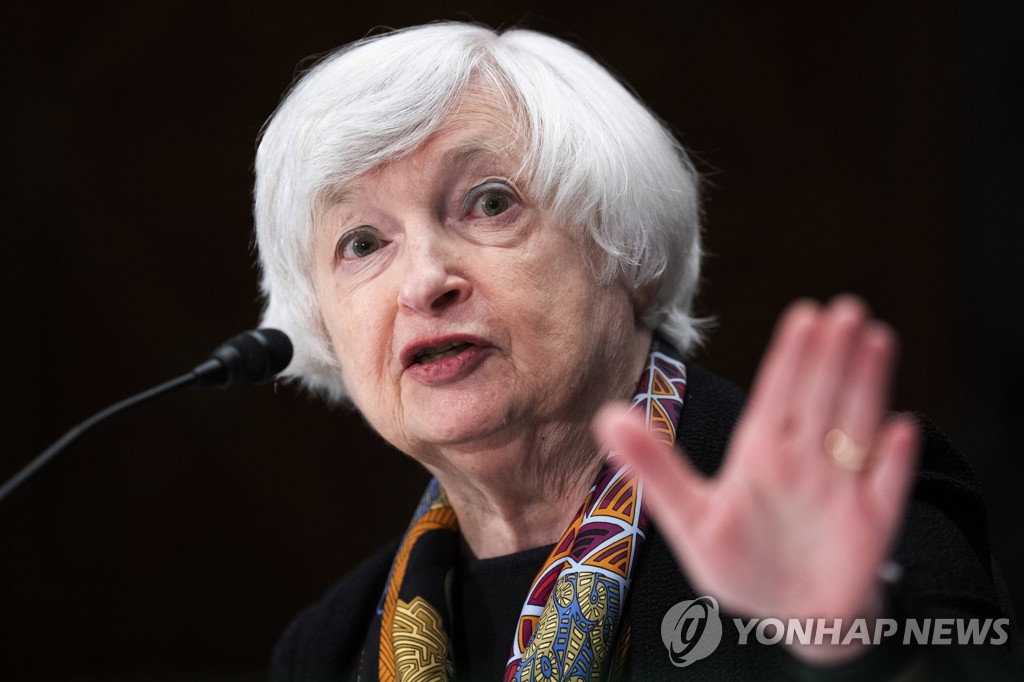 옐런 미 재무장관 [AP=연합뉴스 재판매 및 DB 금지]