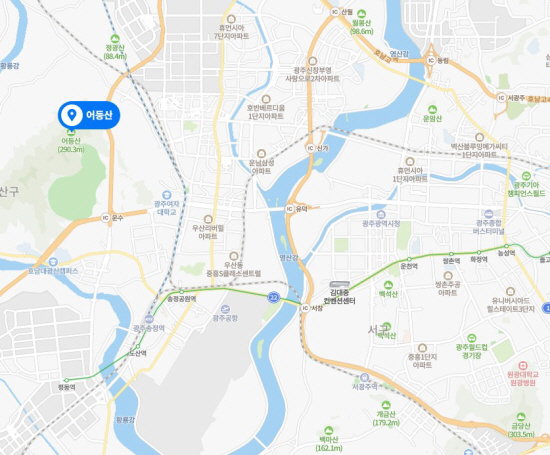 어등산 지도