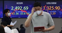 코스피 지수 엿새만에 2,500 아래로 하락...강달러·긴축 경계