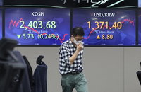 환율 1,370원도 뚫리고 코스피 2,400선 턱걸이 마감