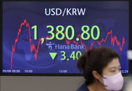환율 1380원 돌파, 달러 예금 9월에만 6600억원 감소