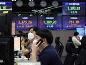 코스피, 기관 매수에 2,370선 회복, 환율 1380원대 후반