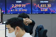 코스피, 소폭 올라 2,220선 육박