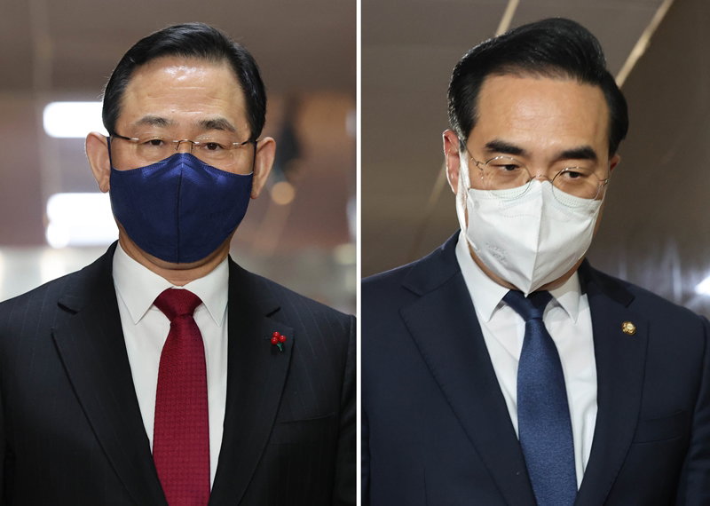 국민의힘 주호영 원내대표, 더불어민주당 박홍근 원내대표