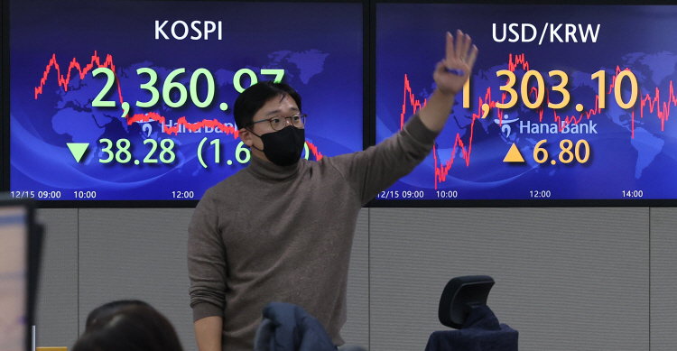 한국증시 마감 2022.12.15
