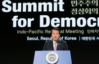 차기 민주정상회의 韓 개최, 한미정상 "韓 민주제도 강력한 등불"