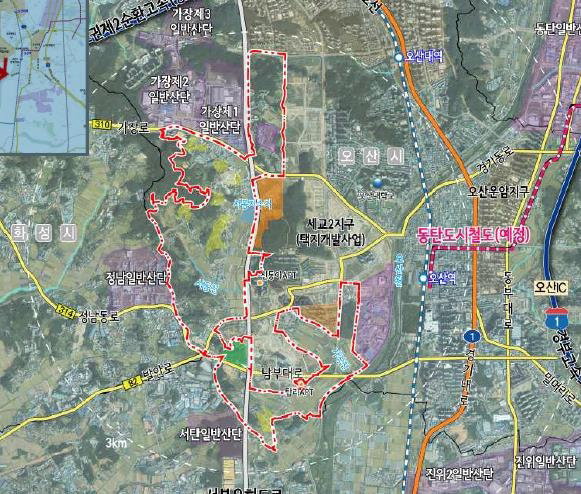 오산세교2 신규 택지 위치 [국토교통부 제공]