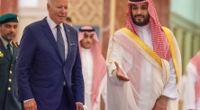 사우디 왕세자와 회담하는 조 바이든 미 대통령