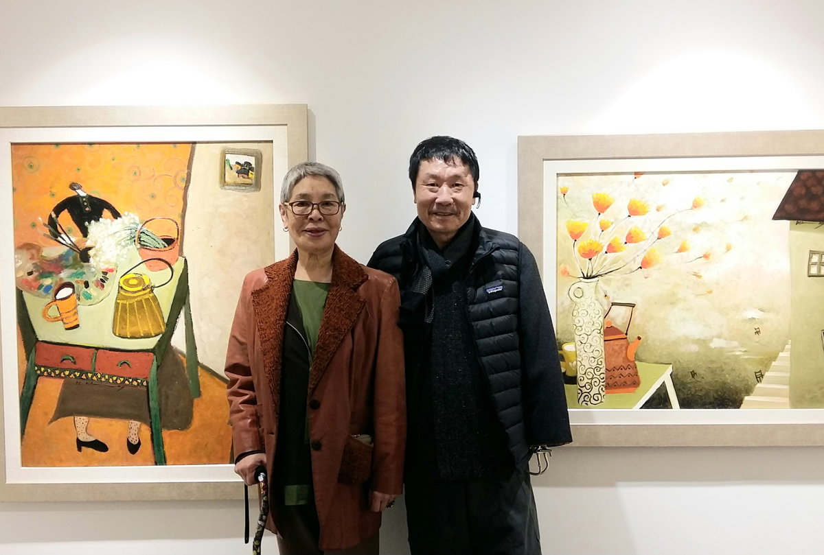 [김영자 화백과 석창우 화가]
