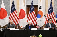 한미일 재무수장 첫 회의, 원엔 절하·中과잉생산 공감대