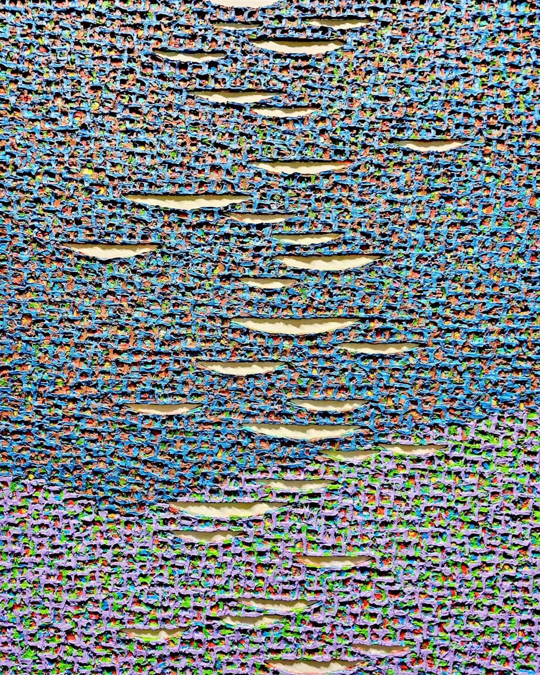 [생겨나다 2403, 53.0 x 72.7cm 캔버스 위에 아크릴 혼합재료 2024]