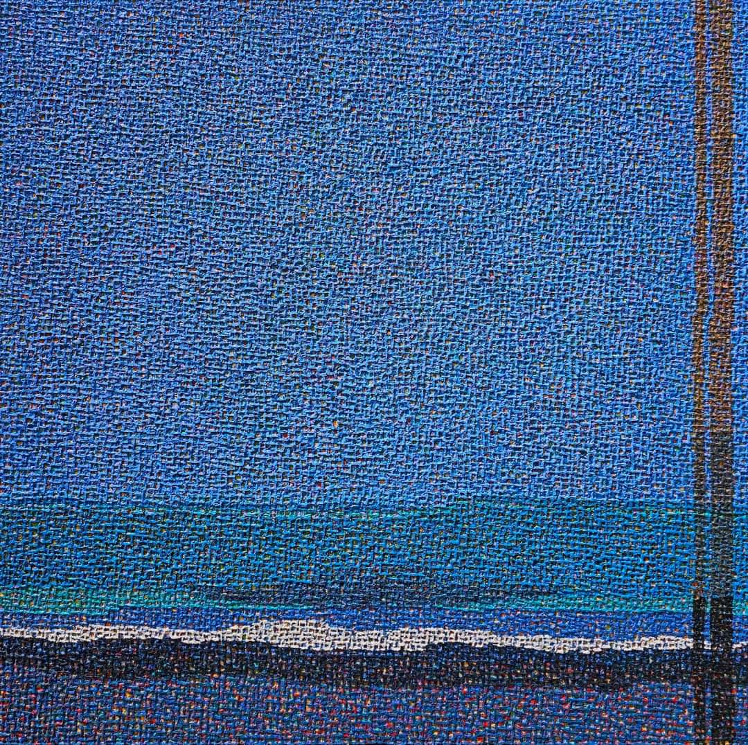 [해가 지고 바람이 부는 일처럼 162.0 &times; 162cm, mixed media on canvas 2024]