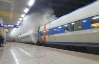 부산역 KTX 연기…1시간만에 완진