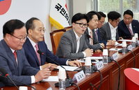 한동훈 "도둑이 경찰 괴롭히는 국감…민주당 각종 사법 방해"