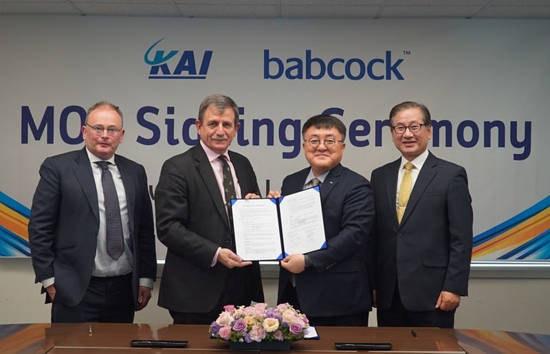 KAI와 밥콕의 유럽 방산 시장 진출 MOU 체결식 [KAI 제공]