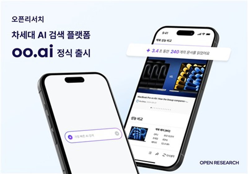 오픈리서치의 AI 검색 플랫폼 'oo.ai' [오픈리서치 제공]