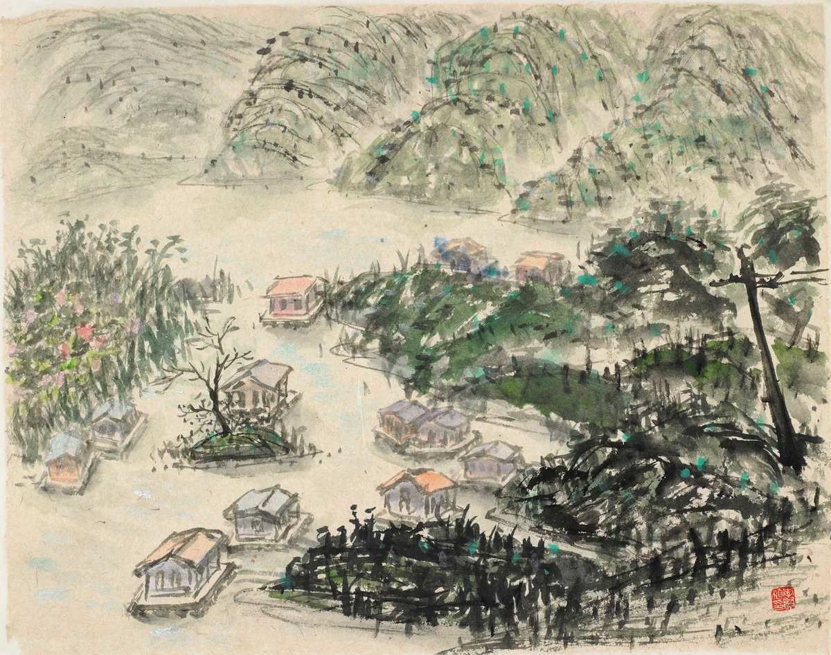 [이현직_어비리_순지 수묵담채 38.0 x 48.0cm 2025]