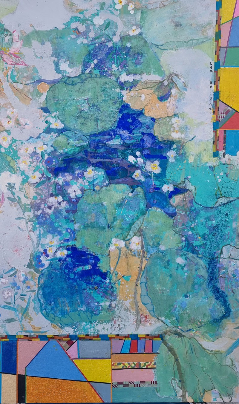 [이애재_신성한 숲(Sacred Forest)_Mixed media on canvas 116.8 x 91cm(50F) 2023]
