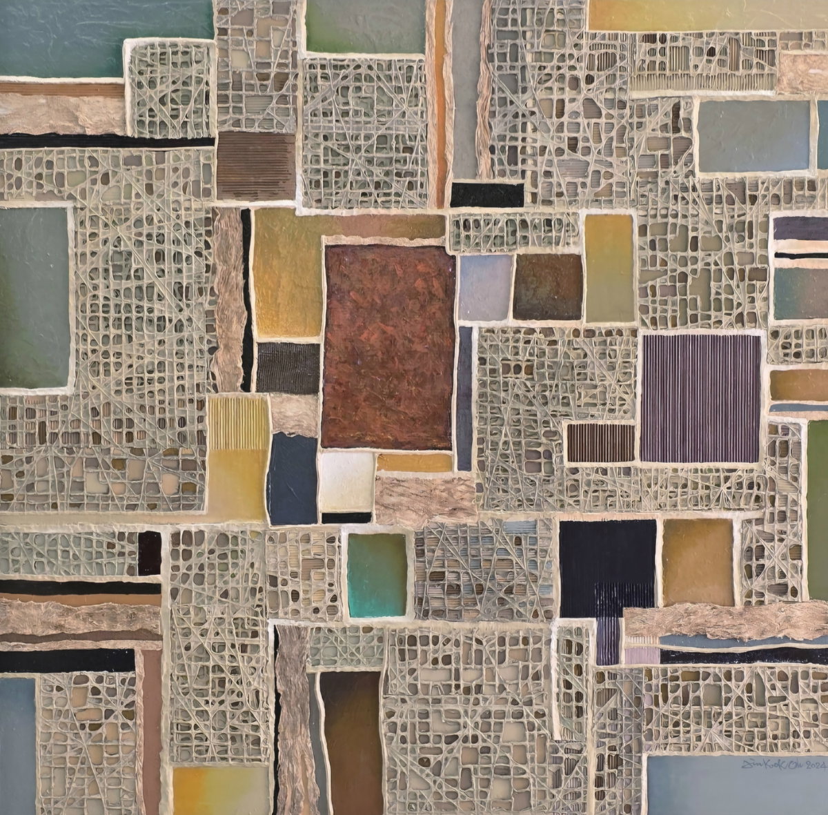 [A Thousand Years Walting (천년의 기다림, 196 x 188cm Mixied Media, 2024)