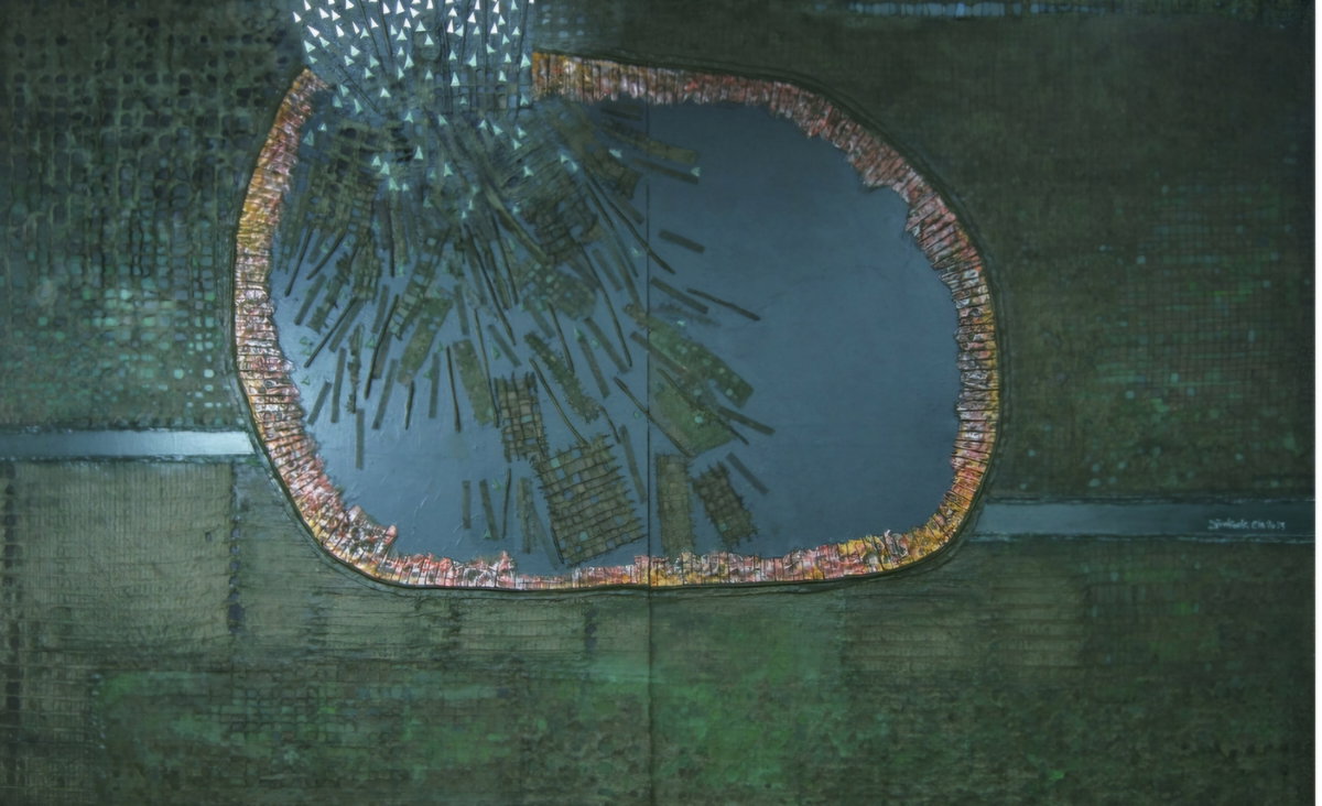 [The Great Exodus(대탈출), 260.6 x 162.2cm Mixied Media, 2023]