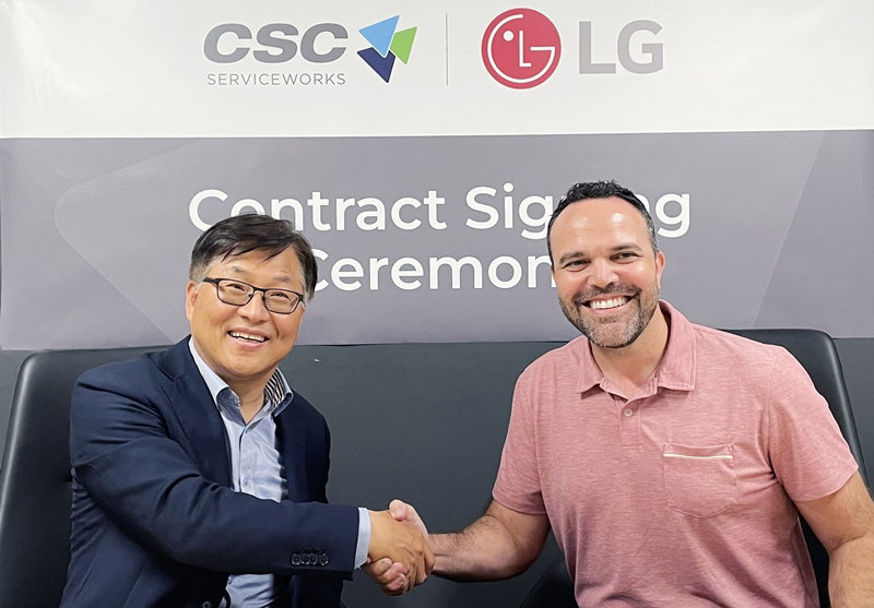 LG전자와 북미 세탁 솔루션 기업 CSC의 세탁기 공급 협약 [LG전자 제공]