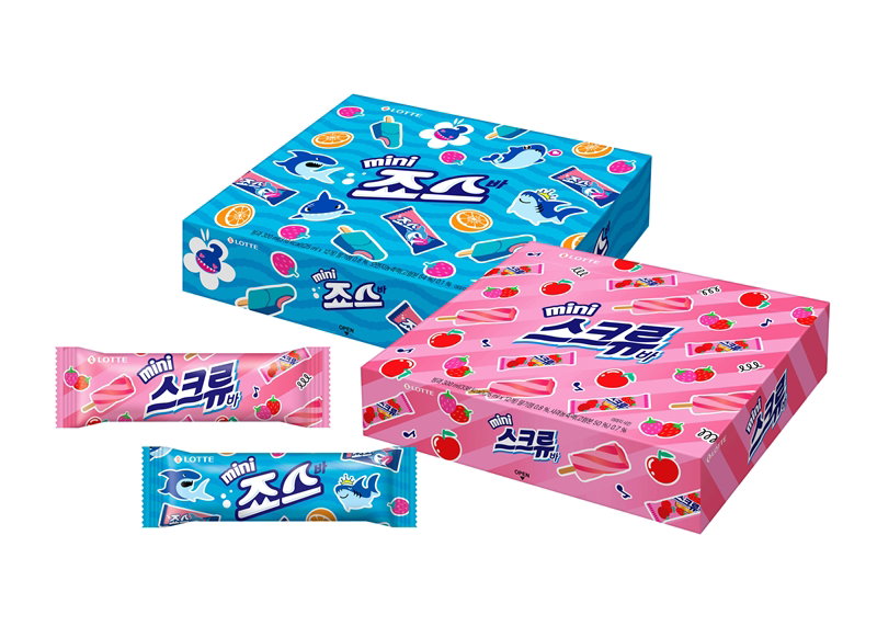 미니 스크류바와 미니 죠스바 패키지 [롯데웰푸드 제공]