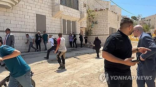 이스라엘군 경고사격 현장