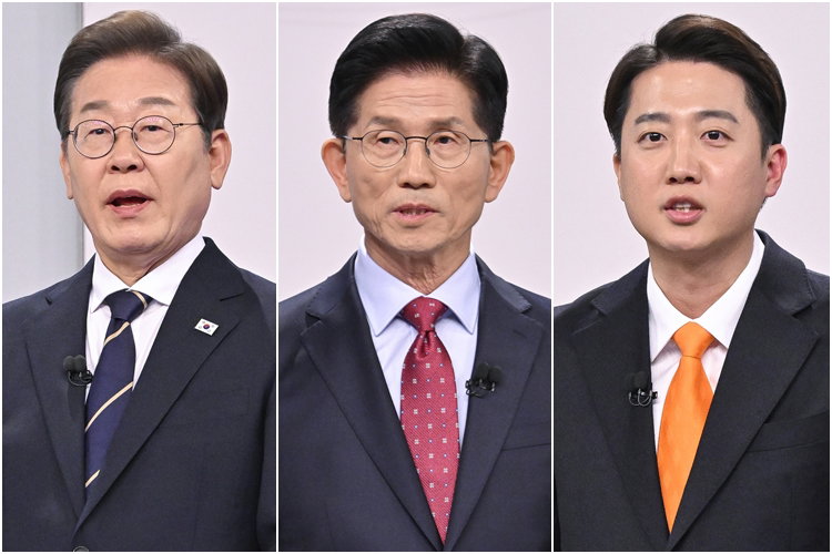 이재명, 김문수, 이준석 후보