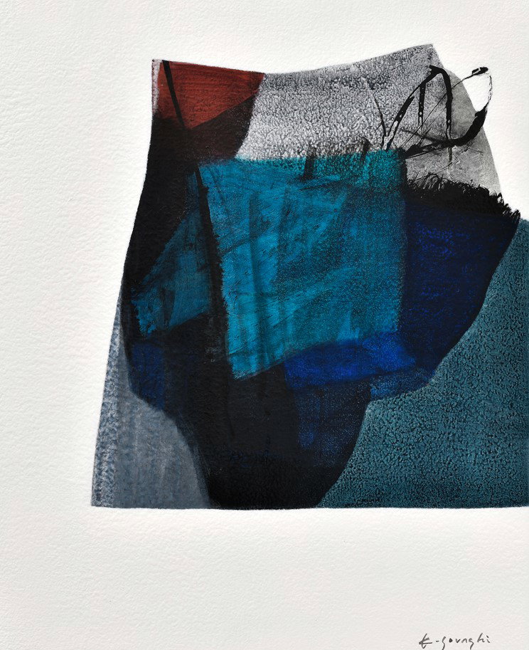 [산이 산이 되기까지  60.6 x 72.7cm Mixed media on canvas 2025]