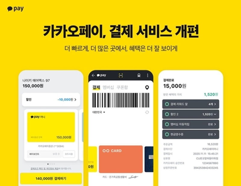 과거 결제 서비스를 대규모 개편한 카카오페이 [카카오페이 제공]