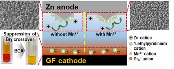 무흐름 아연-브롬 전지의 내부 구조도 [GIST 제공]