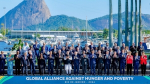  &#039;글로벌 기아·빈곤 퇴치 연합 출범&#039; G20 정상 기념촬영