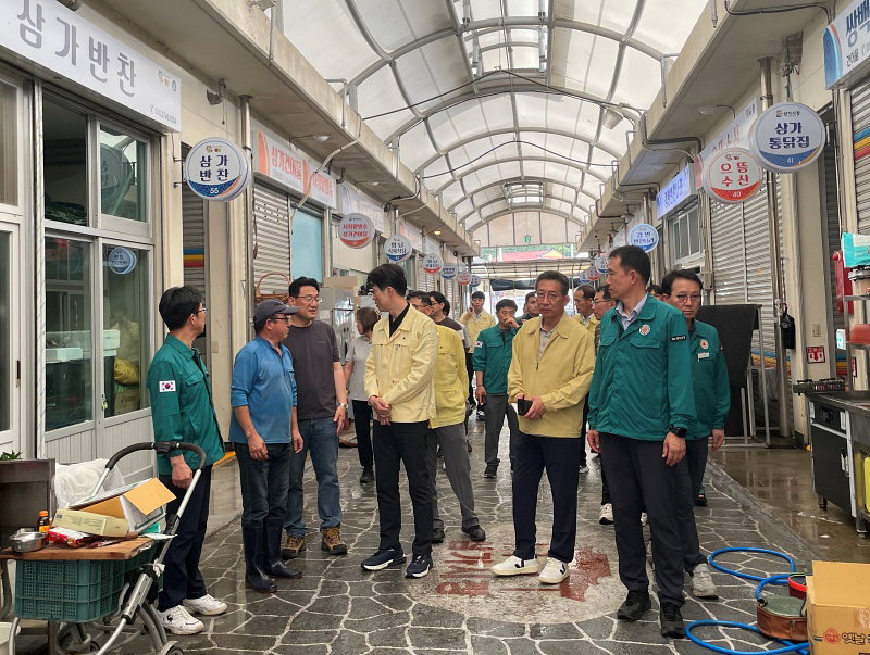 노용석 차관, 집중호우 피해현장 찾아 복구 상황 점검