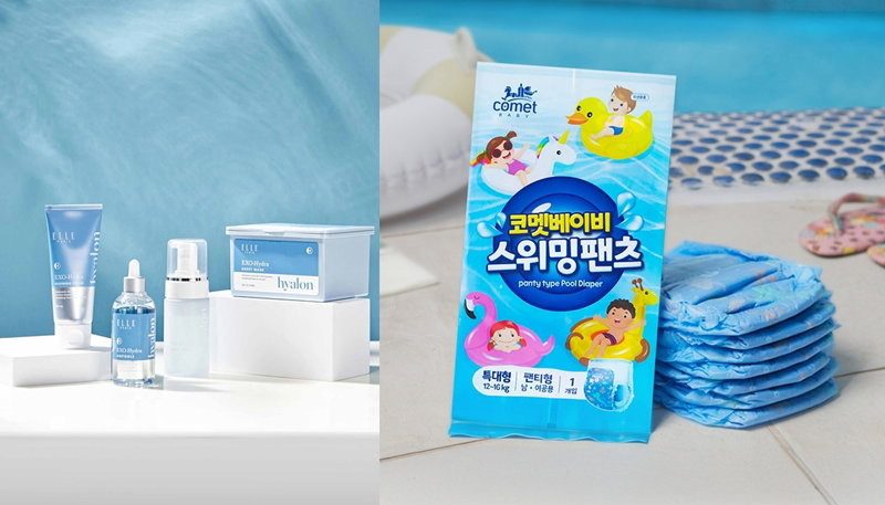 엑소 하이드라 'EGF 비타민'과 코멧베이비 스위밍 팬츠 [쿠팡 제공]