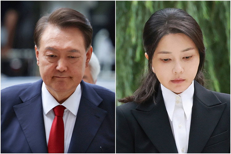 윤석열 전 대통령(왼쪽)과 김건희 여사