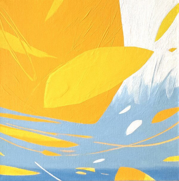 [prayer of love 23124, acrylic & oil on canvas, 32x32cm, 2023]