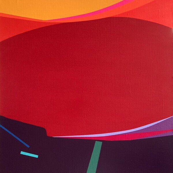 [prayer of love 21802, acrylic on canvas, 45.5x45.5cm, 2021]