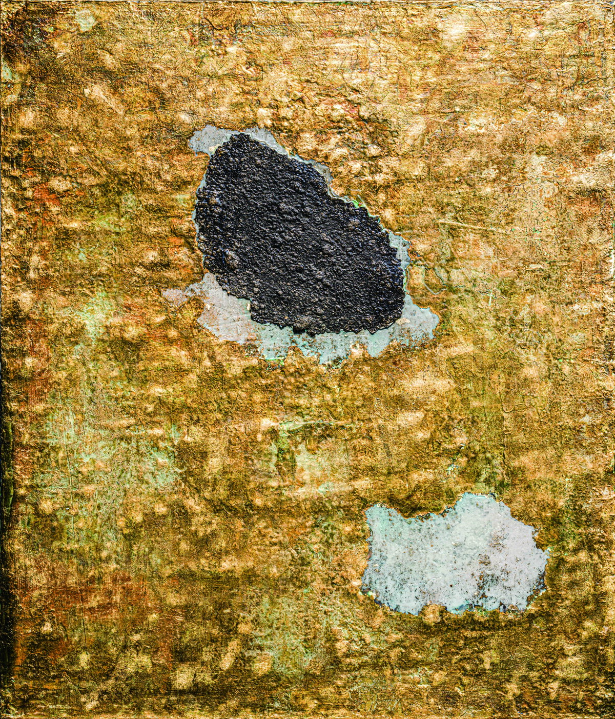[보물, 지금  2023-24 천 위에 혼합재료, 금박 72.7x60.6cm]