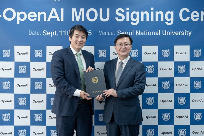 서울대와 오픈AI의 미래 연구 협력 MOU [오픈AI 제공]