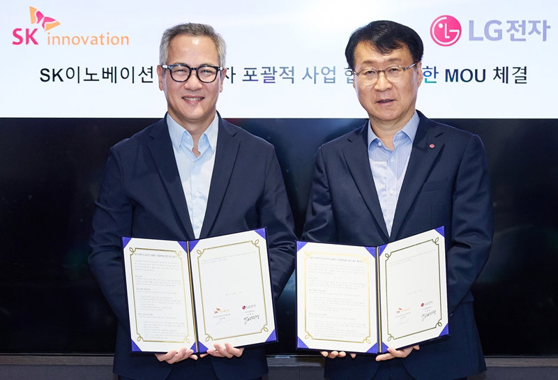 LG전자와 SK이노베이션의 데이터센터 냉각 시스템 개발 MOU [LG전자 제공]