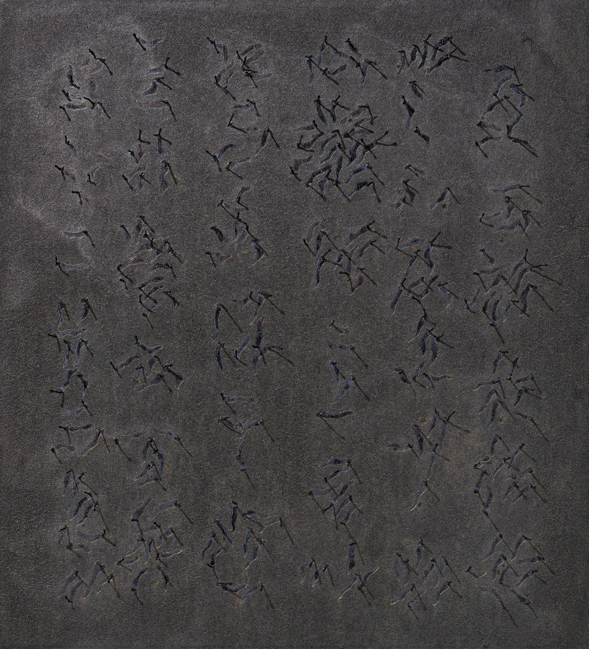 [오윤석 작품: Hidden Memories-text 1609_45x41cm_hand-cutting, ink, acrylic, paper, canvas on panel 2016]