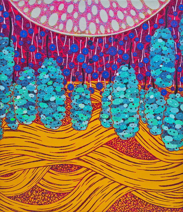 [Dreaming landscape No.89 Carving acrylic on canvas, 53 x 45cm, 2025]