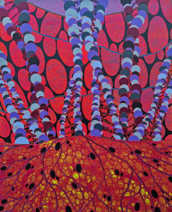 [Dreaming landscape No.93 Carving acrylic on canvas, 163 x 131cm, 2025]
