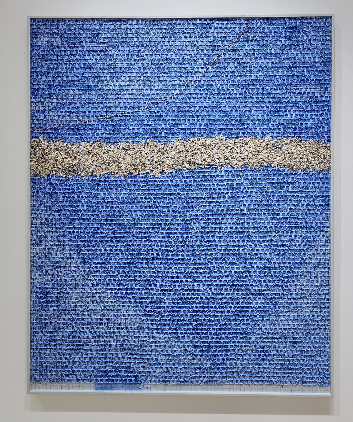 [타력ㅡ작은자의 질문25  163x132cm  캔버스 위에 혼합재료  2025년작]