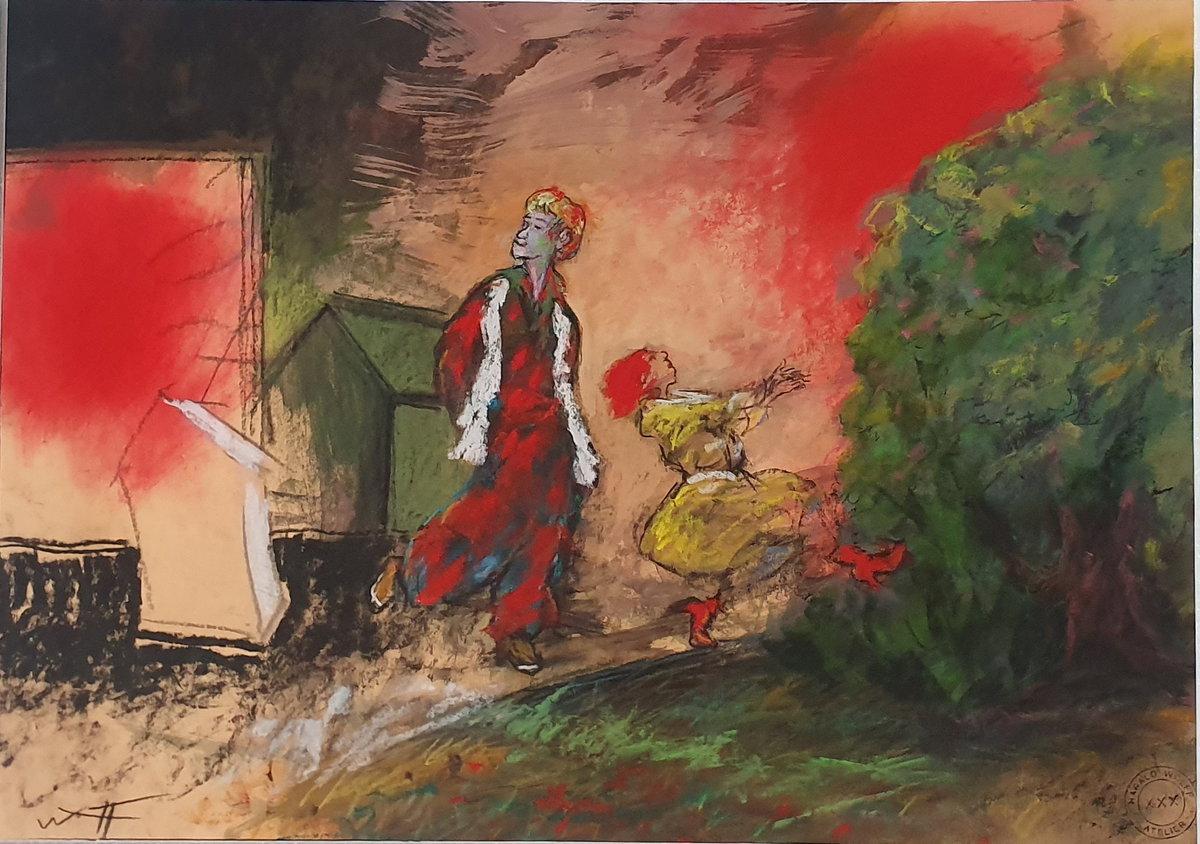 [하랄드 볼프_Untitled-58x41cm_patel on paper]