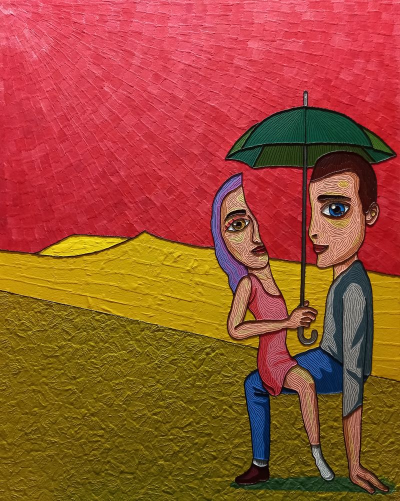 [Oasis_Mixed media on canvas_90.9x72.8cm_2025]