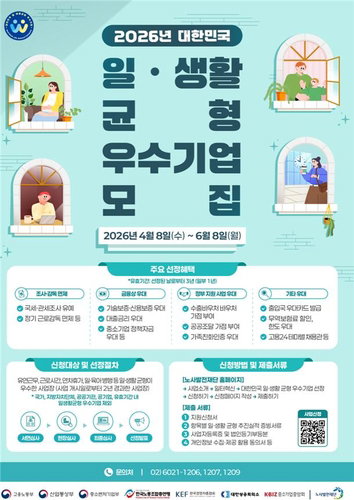 일&middot;생활 균형 우수기업, 3년 근로감독 면제 등 혜택 ... 정부 지원 확대
